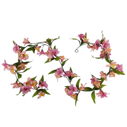 6ft. Pink Alstroemeria Garland by Ashland®